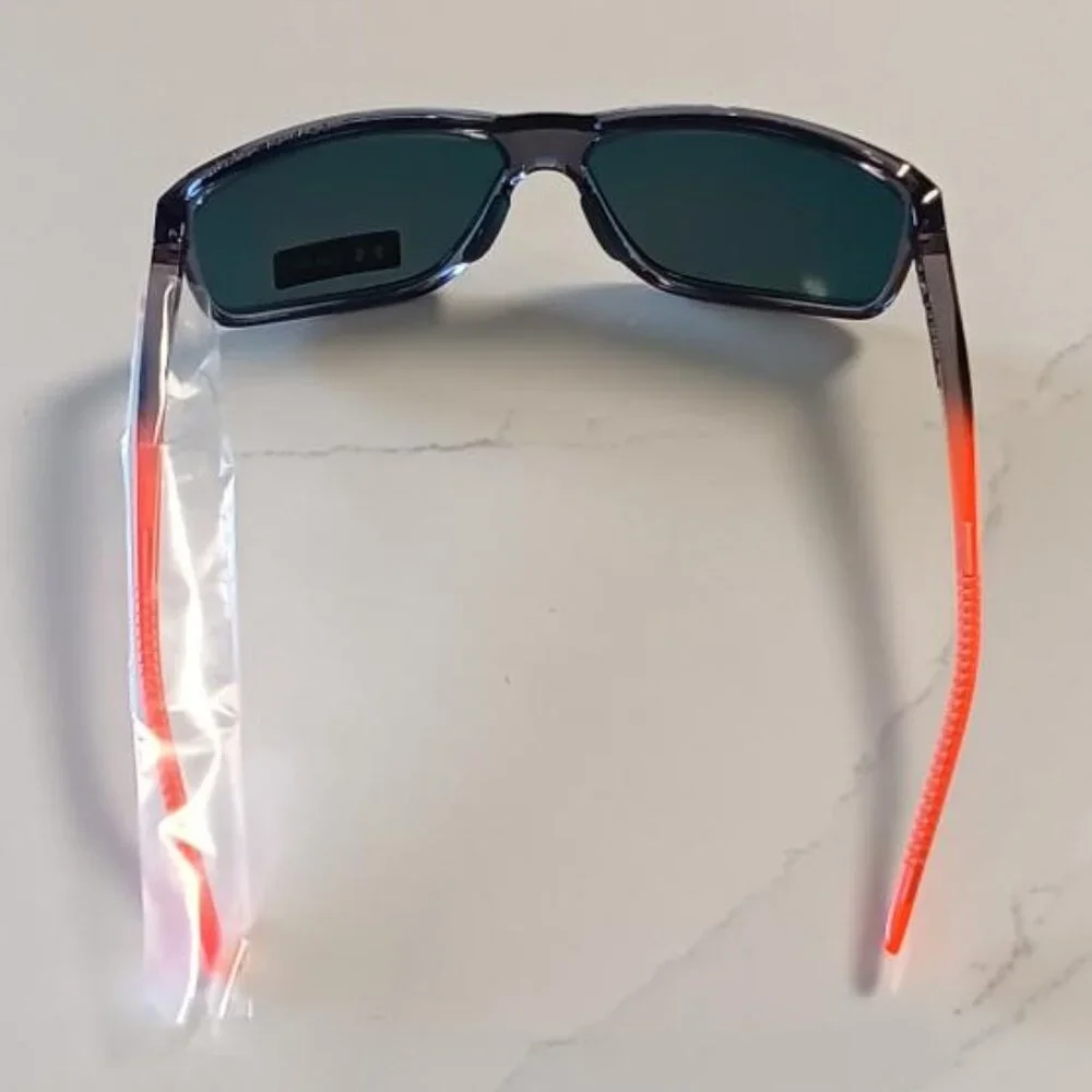 UNDER ARMOUR KICKOFF Sunglasses Red Mirror Lens Rectangular Gray Frame NEW